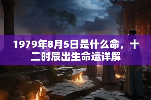 1979年8月5日是什么命，十二时辰出生命运详解