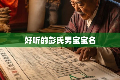 好听的彭氏男宝宝名
