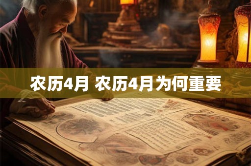 农历4月 农历4月为何重要 农历4月 农历4月为何重要