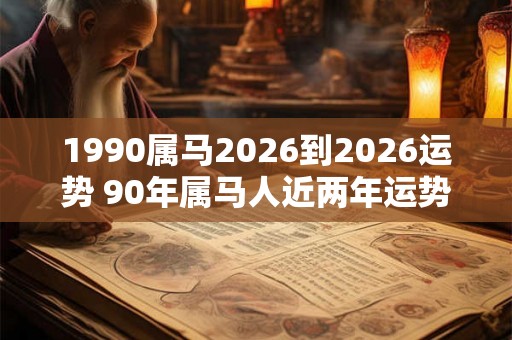 1990属马2026到2026运势 90年属马人近两年运势走向