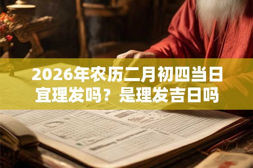 2026年农历二月初四当日宜理发吗？是理发吉日吗