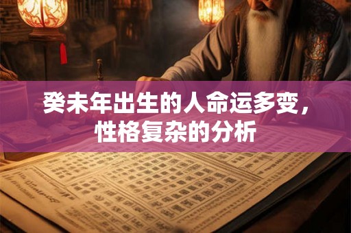 癸未年出生的人命运多变，性格复杂的分析