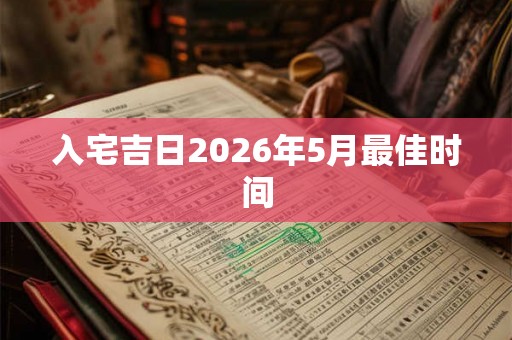 入宅吉日2026年5月最佳时间