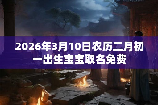 2026年3月10日农历二月初一出生宝宝取名免费