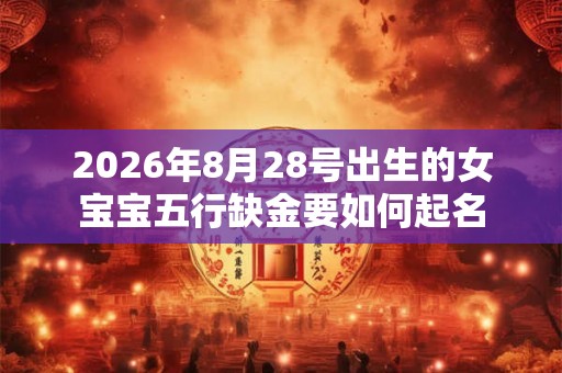 2026年8月28号出生的女宝宝五行缺金要如何起名