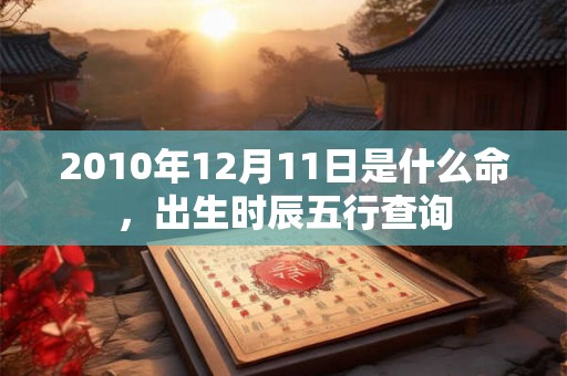 2010年12月11日是什么命,出生时辰五行查询 2010年12月11日是什么命,出生时辰五行查询