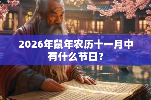 2026年鼠年农历十一月中有什么节日？