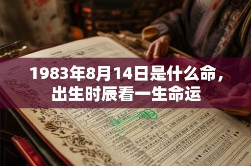 1983年8月14日是什么命，出生时辰看一生命运
