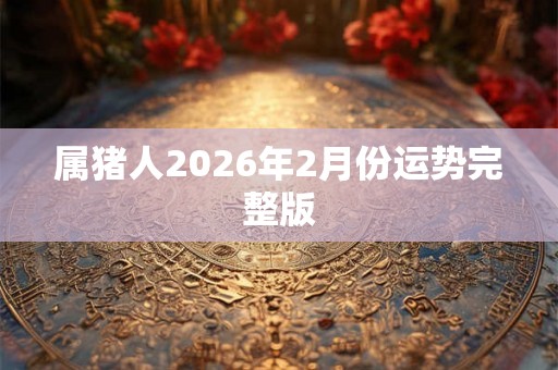属猪人2026年2月份运势完整版