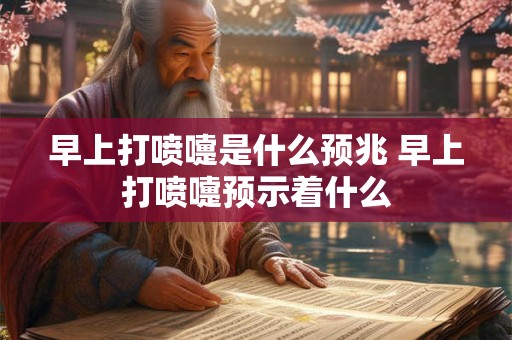 早上打喷嚏是什么预兆 早上打喷嚏预示着什么