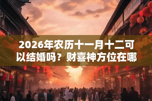 2026年农历十一月十二可以结婚吗？财喜神方位在哪？