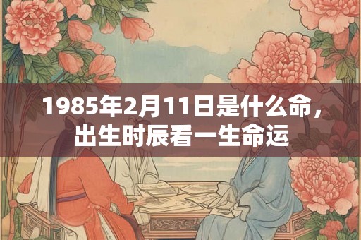 1985年2月11日是什么命,出生时辰看一生命运 1985年2月11日是什么命,出生时辰看一生命运