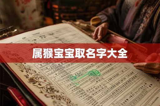 属猴宝宝取名字大全