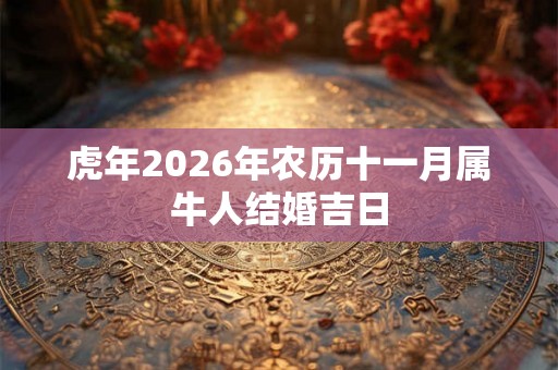 虎年2026年农历十一月属牛人结婚吉日 虎年2026年农历十一月属牛人结婚吉日