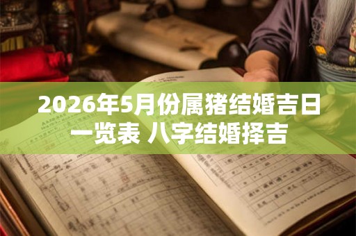 2026年5月份属猪结婚吉日一览表 八字结婚择吉