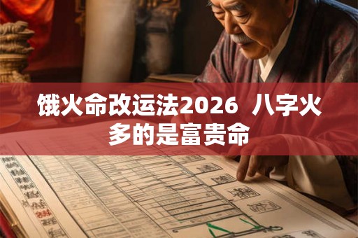 饿火命改运法2026  八字火多的是富贵命