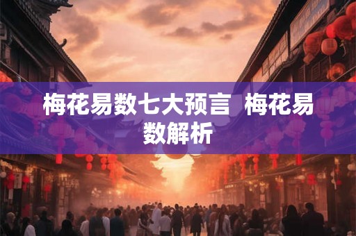 梅花易数七大预言  梅花易数解析