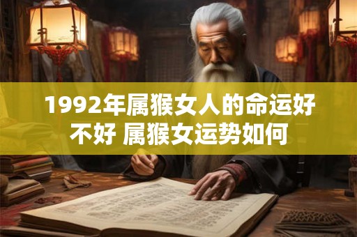 1992年属猴女人的命运好不好 属猴女运势如何