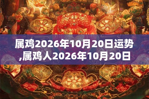 属鸡2026年10月20日运势,属鸡人2026年10月20日财运,生肖鸡2026年10月20日运势 属鸡2026年10月20日运势,属鸡人2026年10月20日财运,生肖鸡2026年10月20日运势