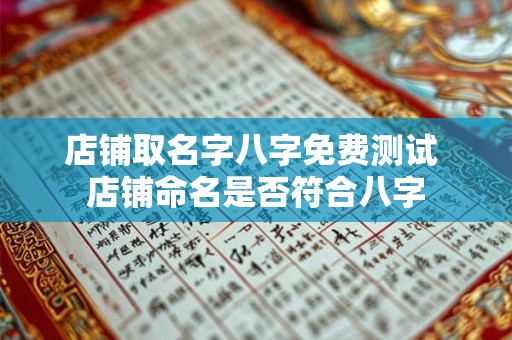店铺取名字八字免费测试 店铺命名是否符合八字