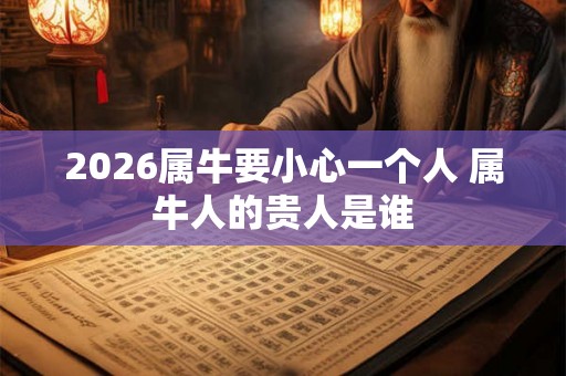 2026属牛要小心一个人 属牛人的贵人是谁