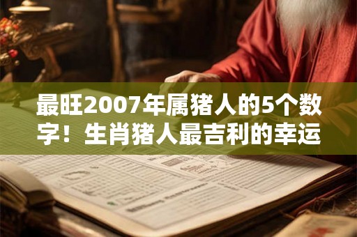 最旺2007年属猪人的5个数字！生肖猪人最吉利的幸运数字