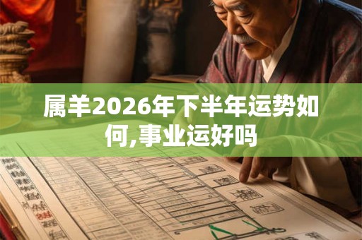 属羊2026年下半年运势如何,事业运好吗