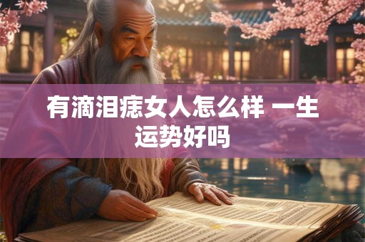 有滴泪痣女人怎么样 一生运势好吗