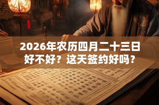 2026年农历四月二十三日好不好？这天签约好吗？