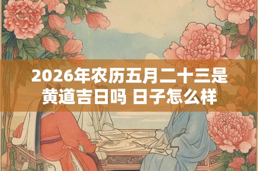 2026年农历五月二十三是黄道吉日吗 日子怎么样