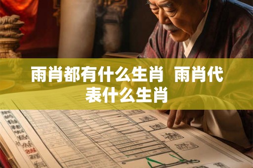 雨肖都有什么生肖  雨肖代表什么生肖