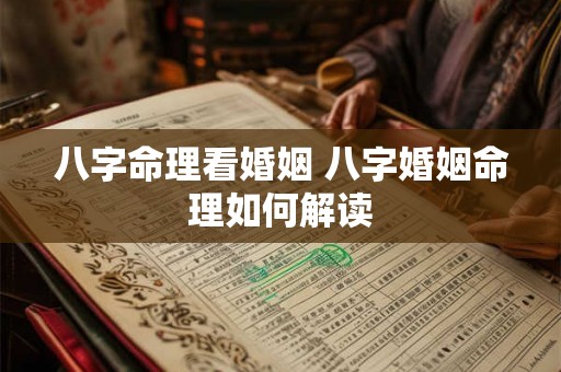 八字命理看婚姻 八字婚姻命理如何解读