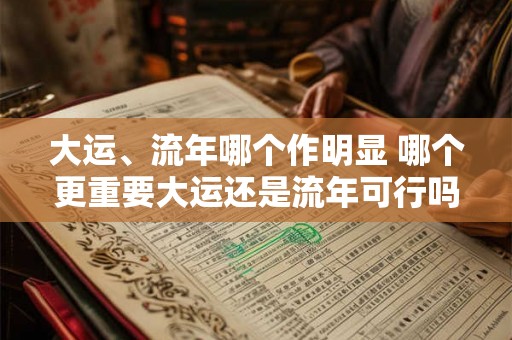 大运、流年哪个作明显 哪个更重要大运还是流年可行吗
