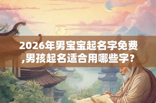 2026年男宝宝起名字免费,男孩起名适合用哪些字？