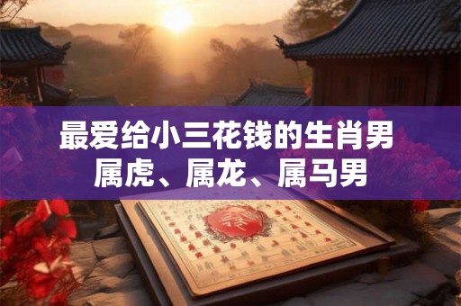 最爱给小三花钱的生肖男 属虎、属龙、属马男 最爱给小三花钱的生肖男 属虎、属龙、属马男