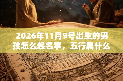 2026年11月9号出生的男孩怎么起名字，五行属什么