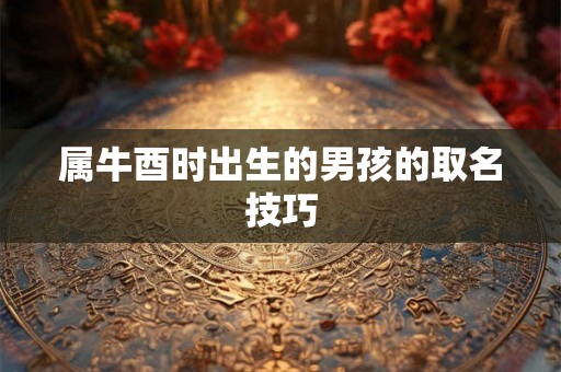属牛酉时出生的男孩的取名技巧