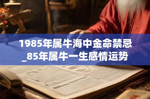 1985年属牛海中金命禁忌_85年属牛一生感情运势