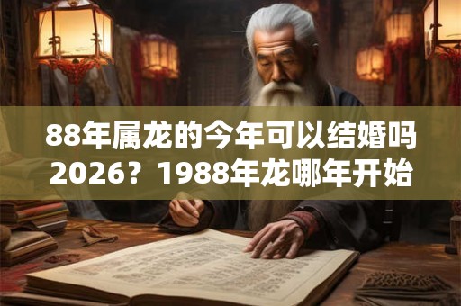 88年属龙的今年可以结婚吗2026？1988年龙哪年开始转运？