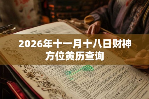 2026年十一月十八日财神方位黄历查询