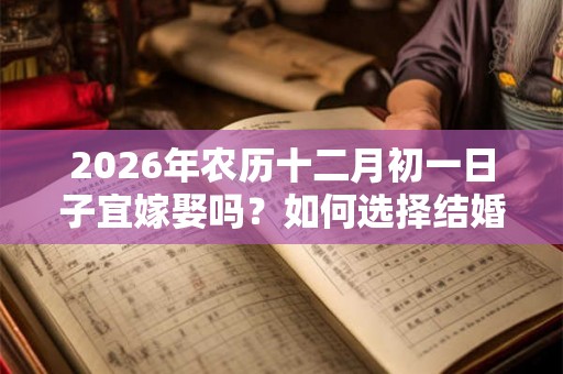 2026年农历十二月初一日子宜嫁娶吗？如何选择结婚吉日？