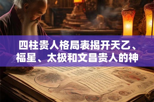 四柱贵人格局表揭开天乙、福星、太极和文昌贵人的神秘力量