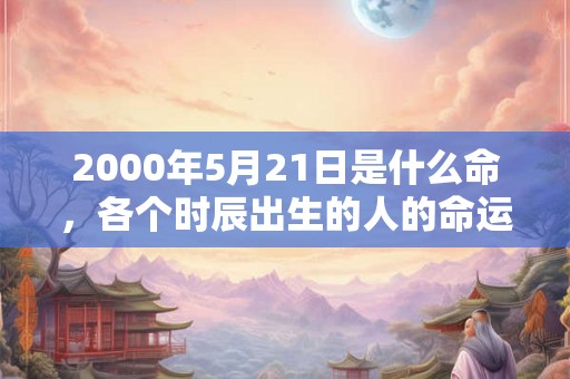 2000年5月21日是什么命，各个时辰出生的人的命运
