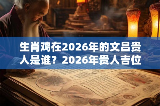 生肖鸡在2026年的文昌贵人是谁？2026年贵人吉位在哪个方向？
