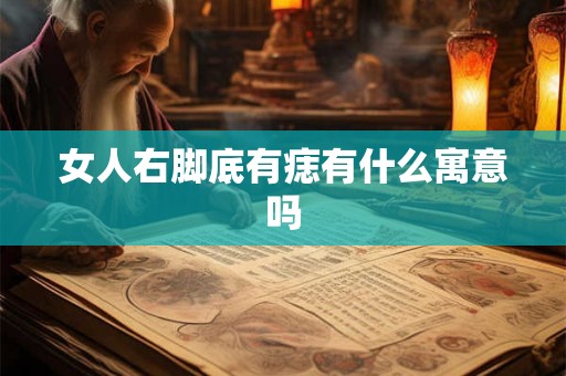女人右脚底有痣有什么寓意吗