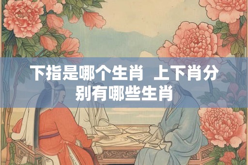 下指是哪个生肖  上下肖分别有哪些生肖