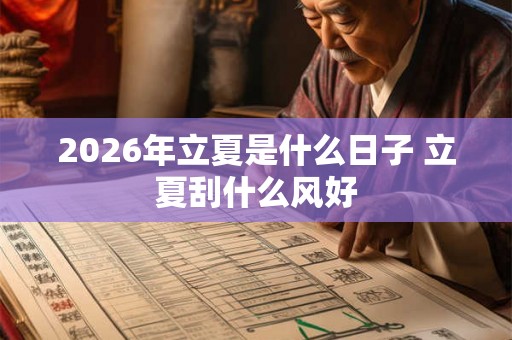 2026年立夏是什么日子 立夏刮什么风好