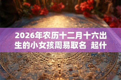 2026年农历十二月十六出生的小女孩周易取名  起什么名字最好