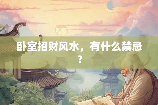 卧室招财风水，有什么禁忌？