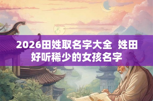 2026田姓取名字大全  姓田好听稀少的女孩名字